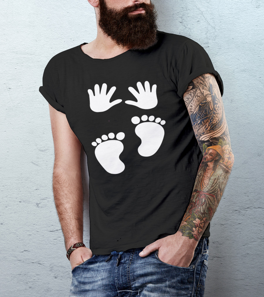 Newborn Baby Handprints And Footprints T-Shirt