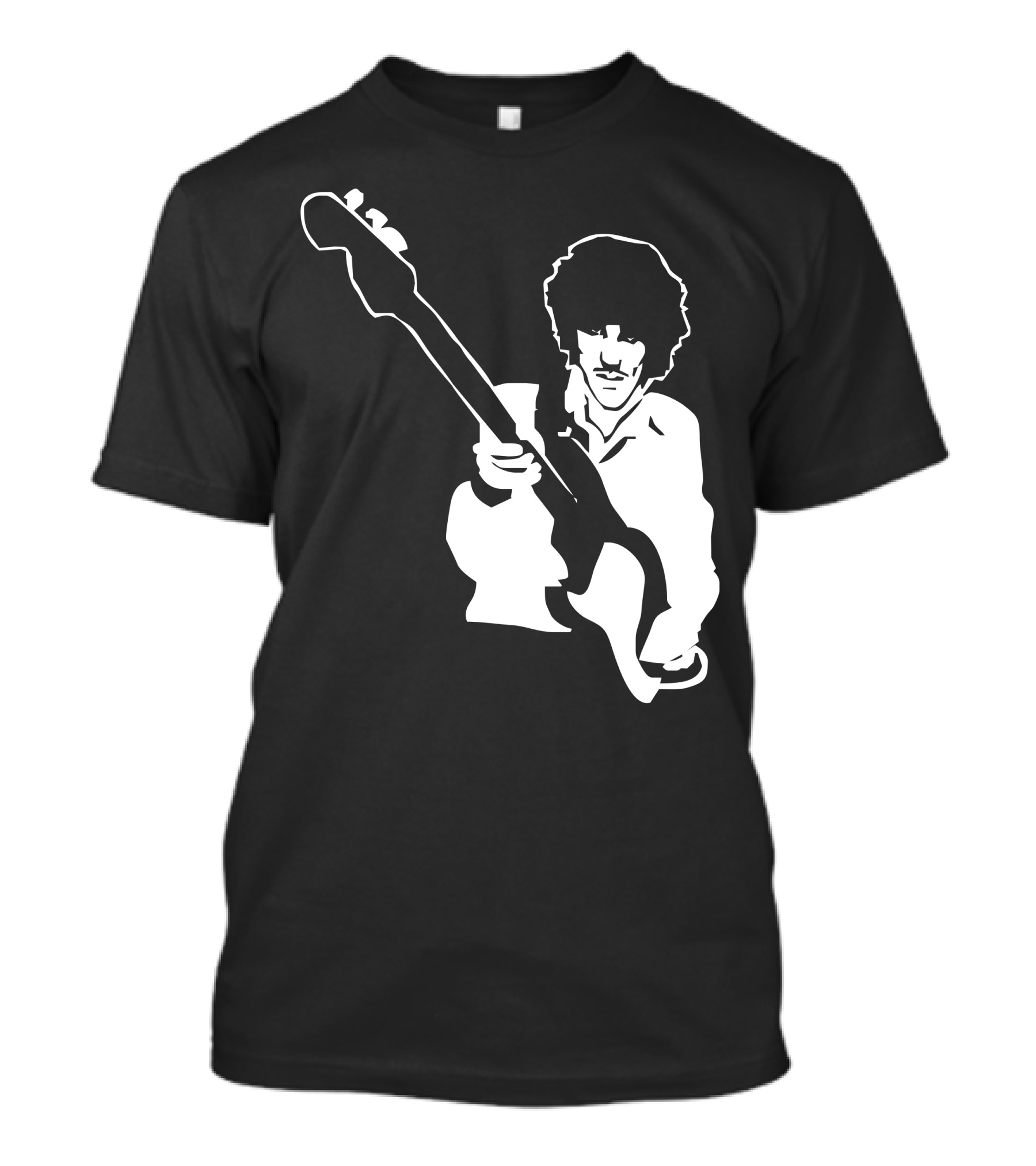 Phil Lynott Bass Guitar Iconic Rock T-Shirt