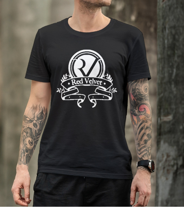 Red Velvet RV Emblem Banner T-Shirt