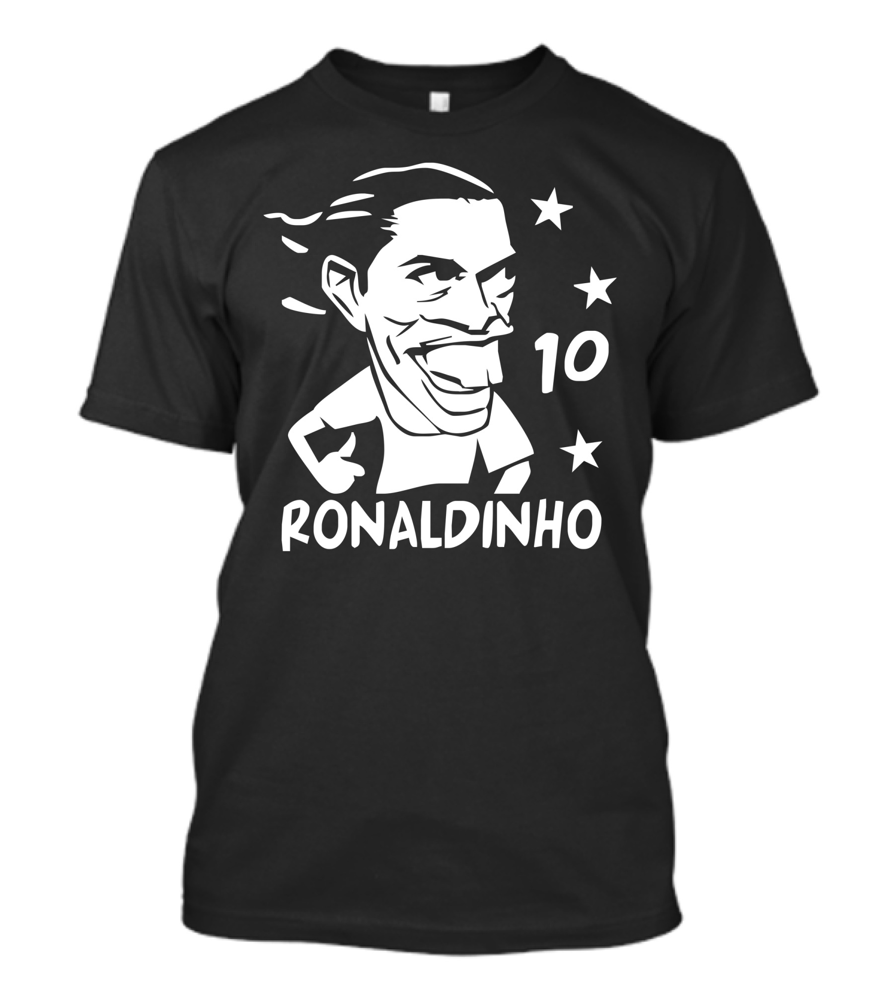 Ronaldinho 10 Soccer World Star Caricature With Stars T-Shirt