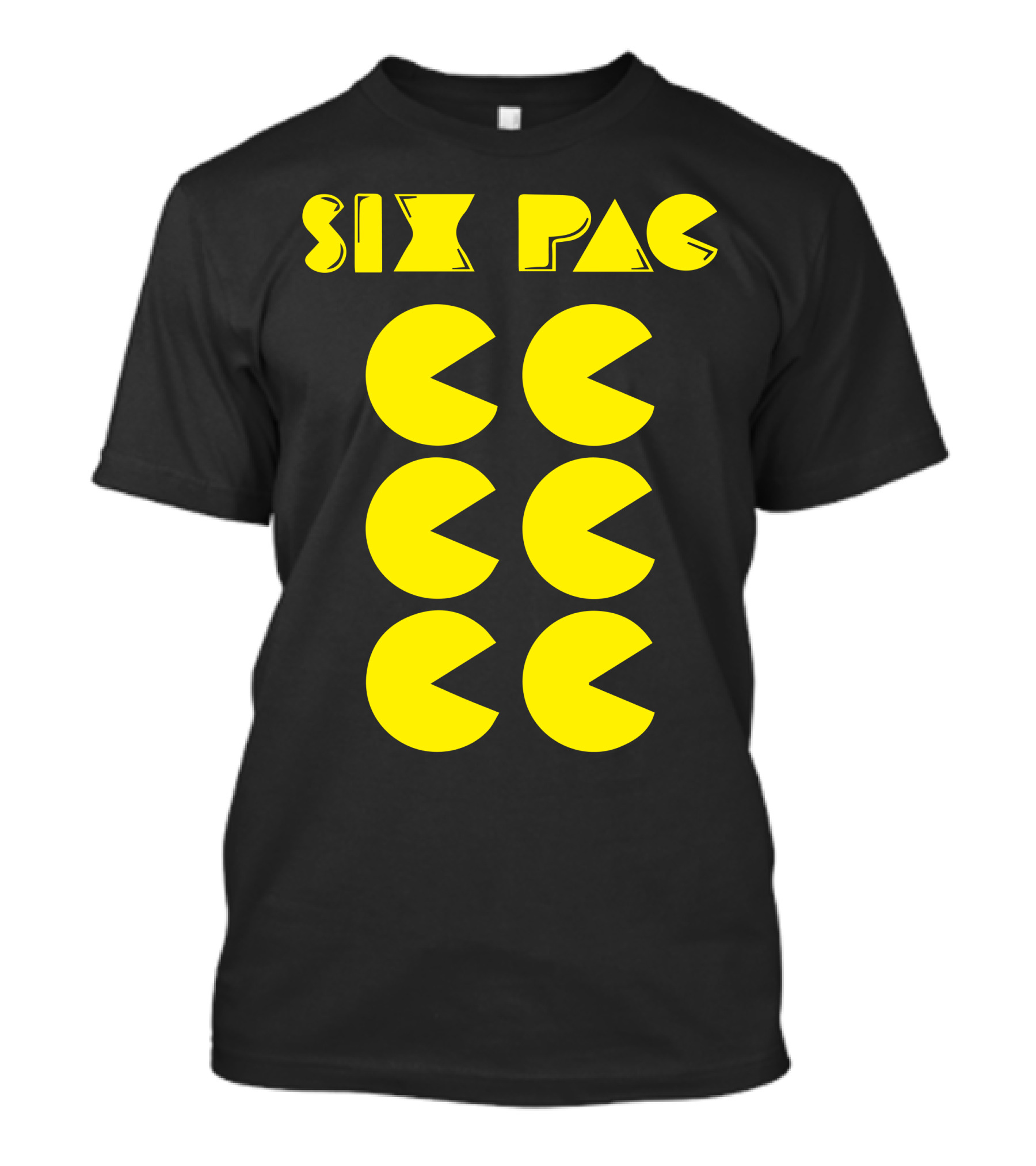 Six Pac Retro Style Yellow Icons T-Shirt