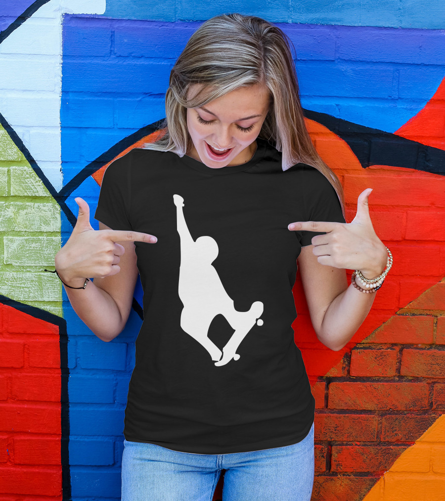 Skateboard Silhouette Action Pose T-Shirt