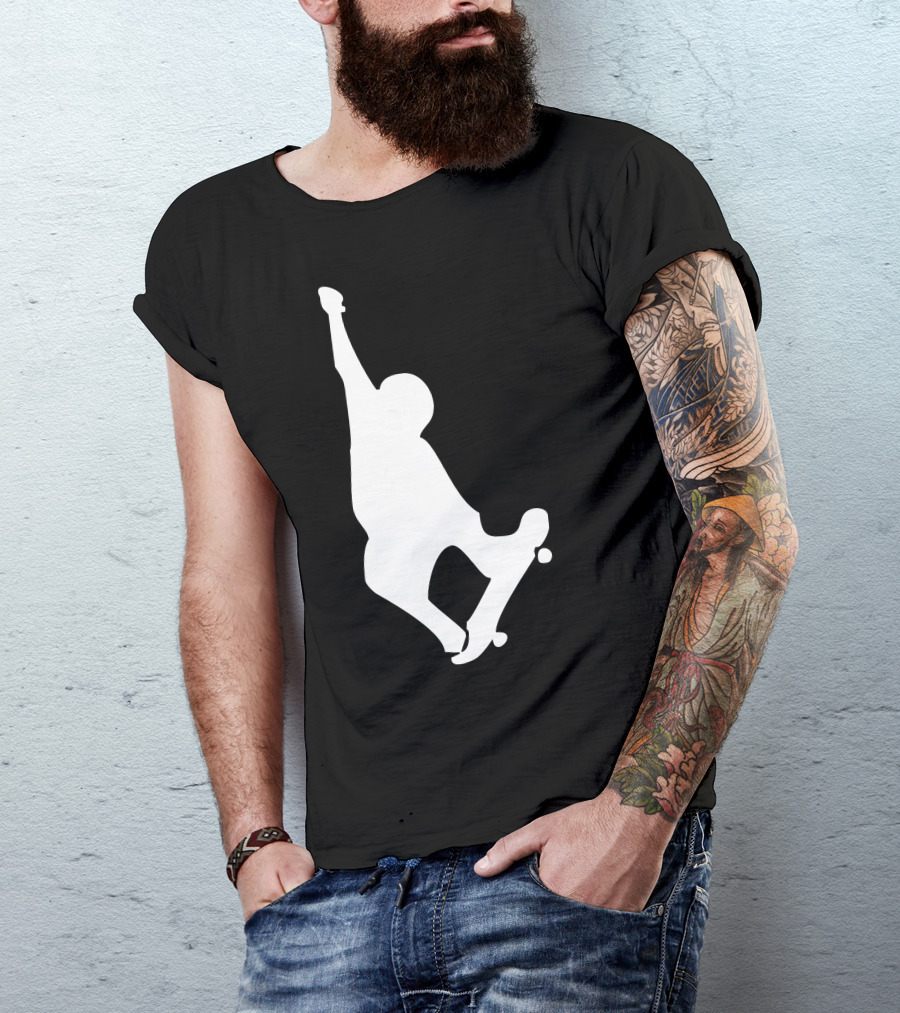Skateboard Silhouette Action Pose T-Shirt