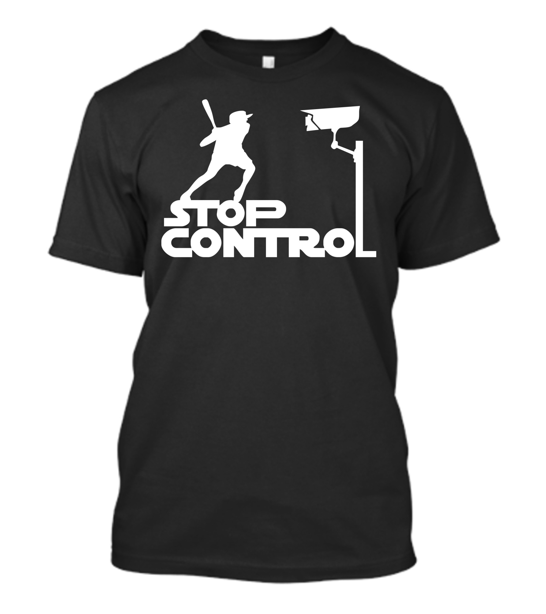 Stop Control Surveillance Baseball Player T-Shirt