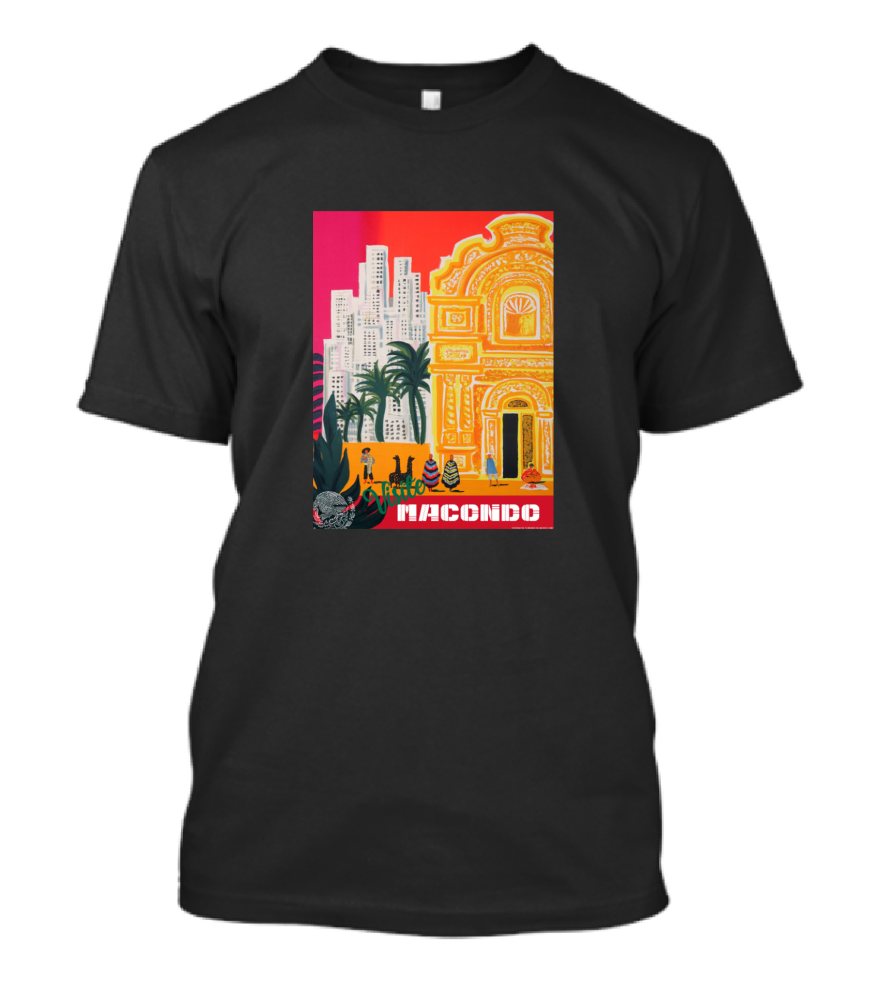 Visite Macondo Vibrant Cityscape And Architectural Wonderland T-Shirt