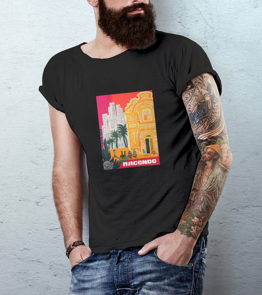 Visite Macondo Vibrant Cityscape And Architectural Wonderland T-Shirt