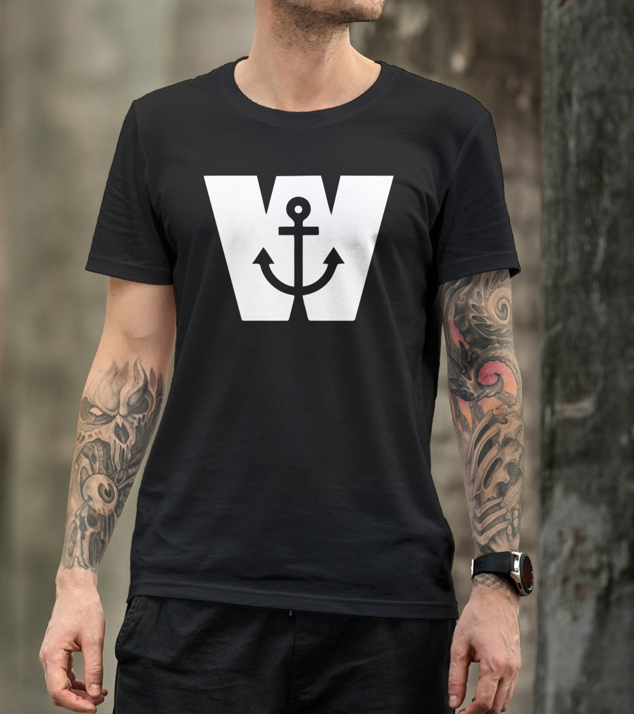 W Anchor Emblem Nautical T-Shirt