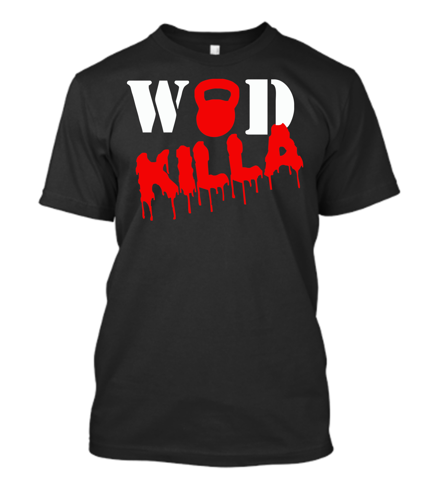 WOD Killa Kettlebell Red Dripping Text T-Shirt