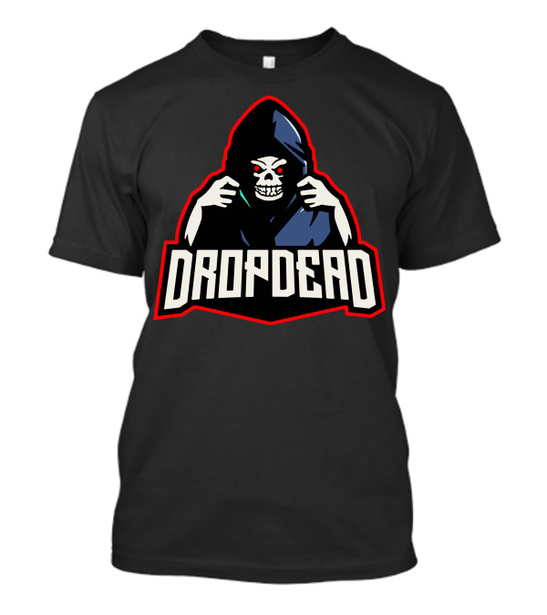 DROPDEAD Grim Reaper Hoodie Skeleton Red Eyes T-Shirt