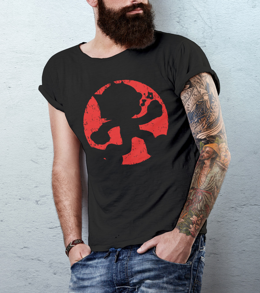 Felix The Cat Whistling In Front Of Red Circle T-Shirt