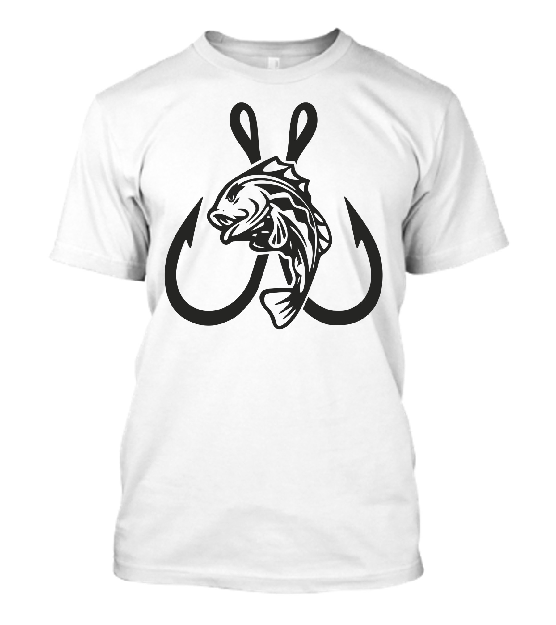 Bass Fish Double Hook T-Shirt