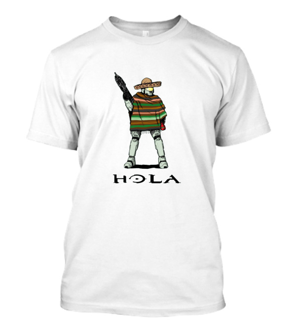 Hola Robot With Sombrero And Poncho T-Shirt