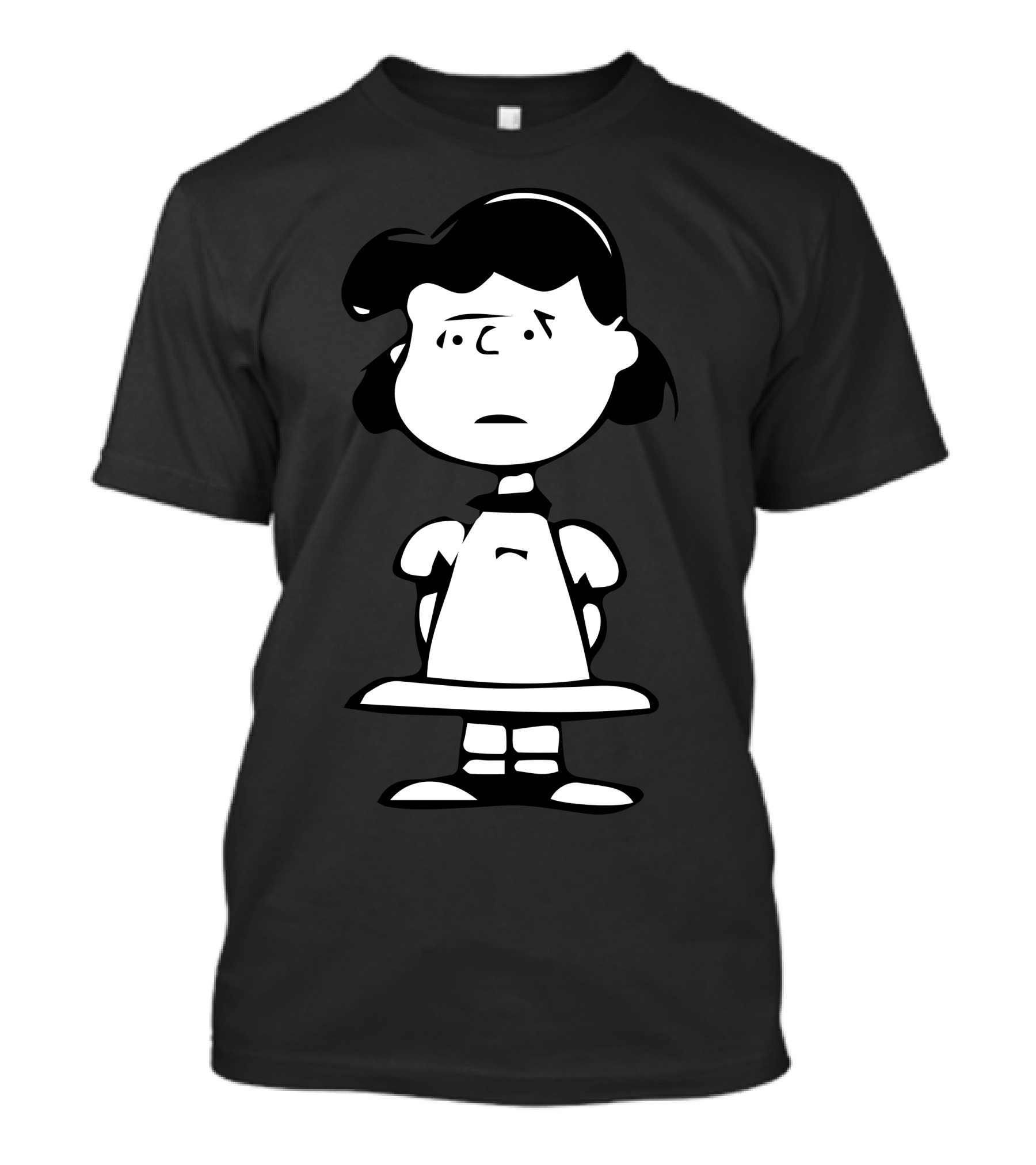 Mafalda Snoopy Linus Fumetti CartoonFumetti Peanuts Character Black And White Graphic Lucy Van Pelt T-Shirt