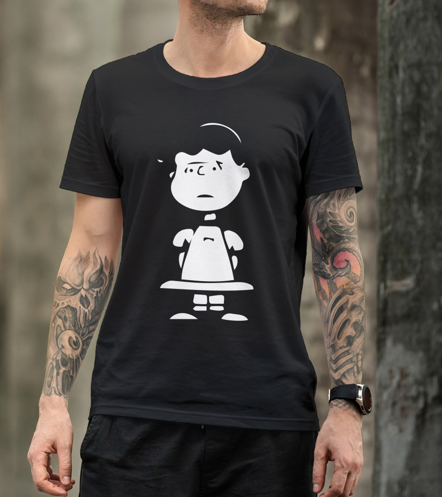 Mafalda Snoopy Linus Fumetti CartoonFumetti Peanuts Character Black And White Graphic Lucy Van Pelt T-Shirt
