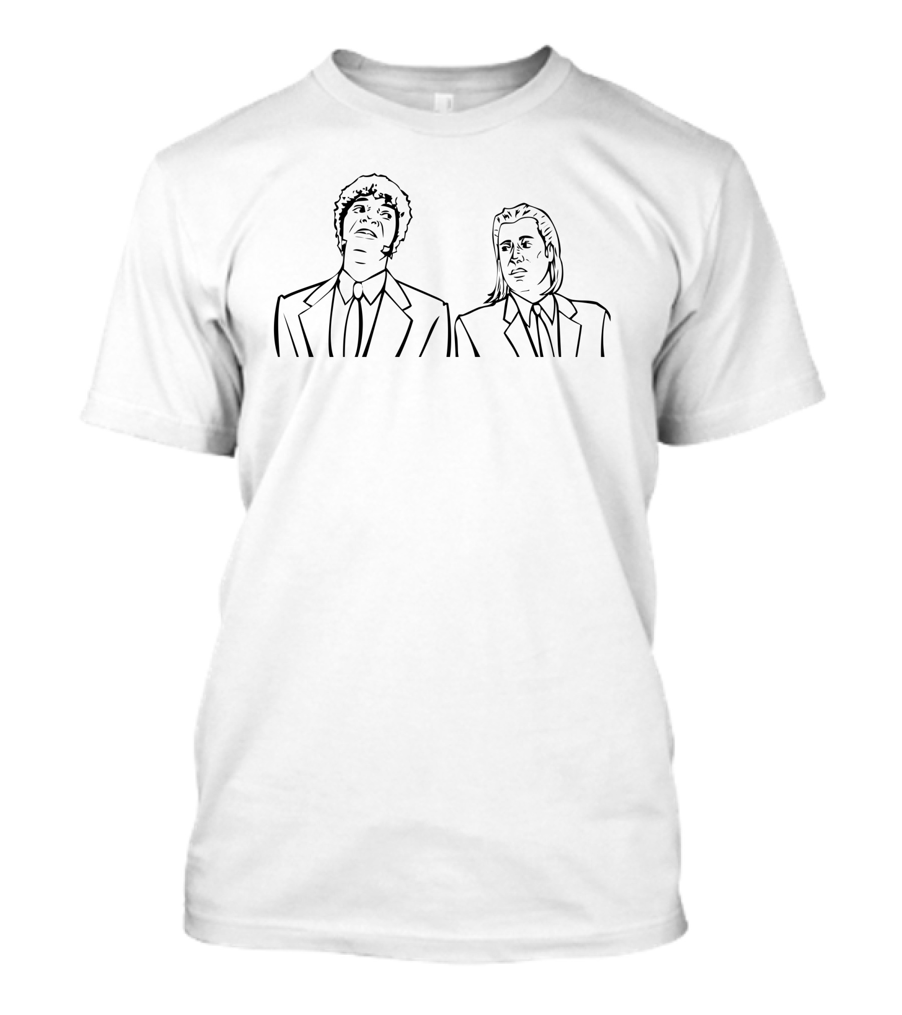 Retro Pulp Fiction Vincent Jules Iconic Duo Movie References T-Shirt
