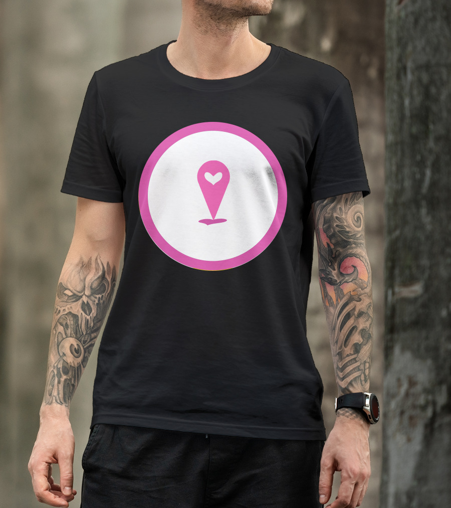 Sweetheart Heart Location Marker T-Shirt