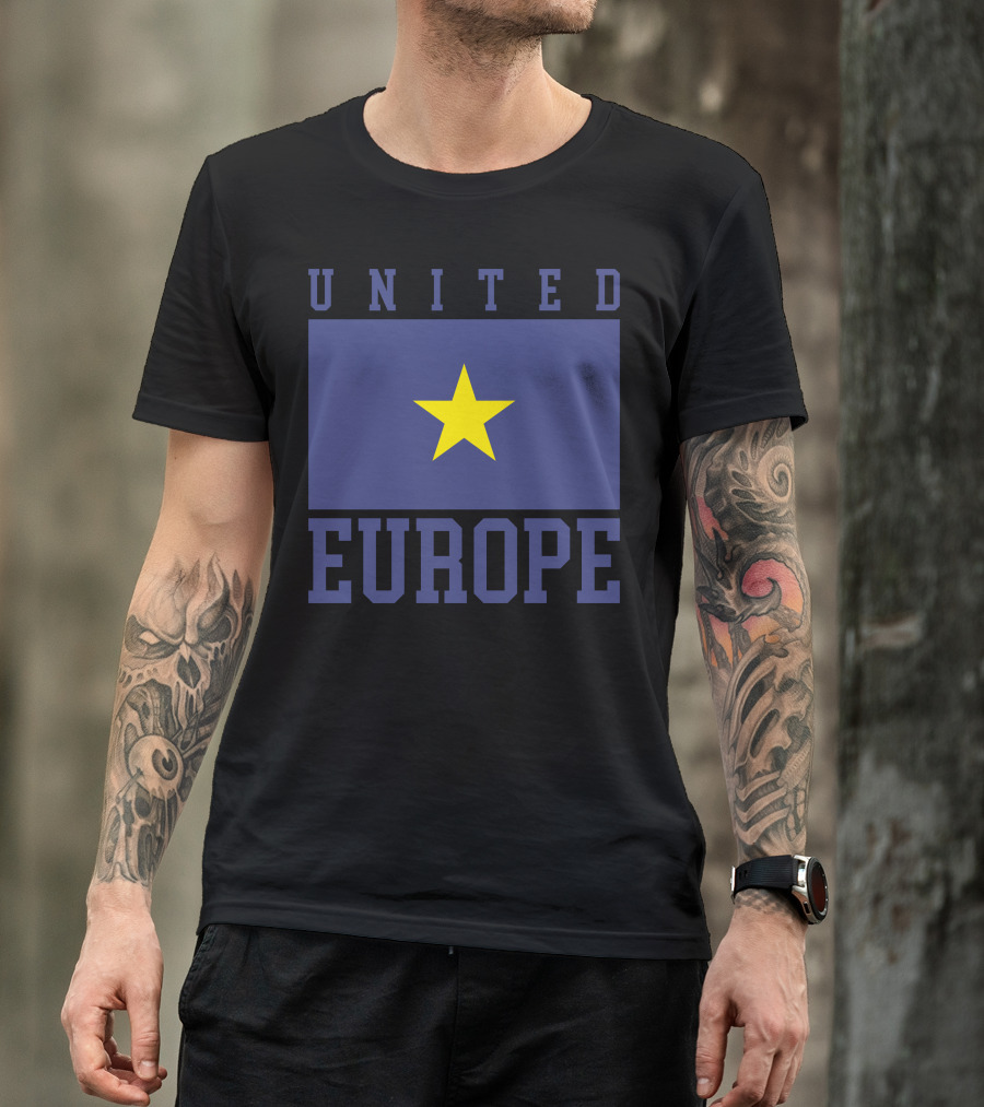 United Europe Yellow Star Flag T-Shirt