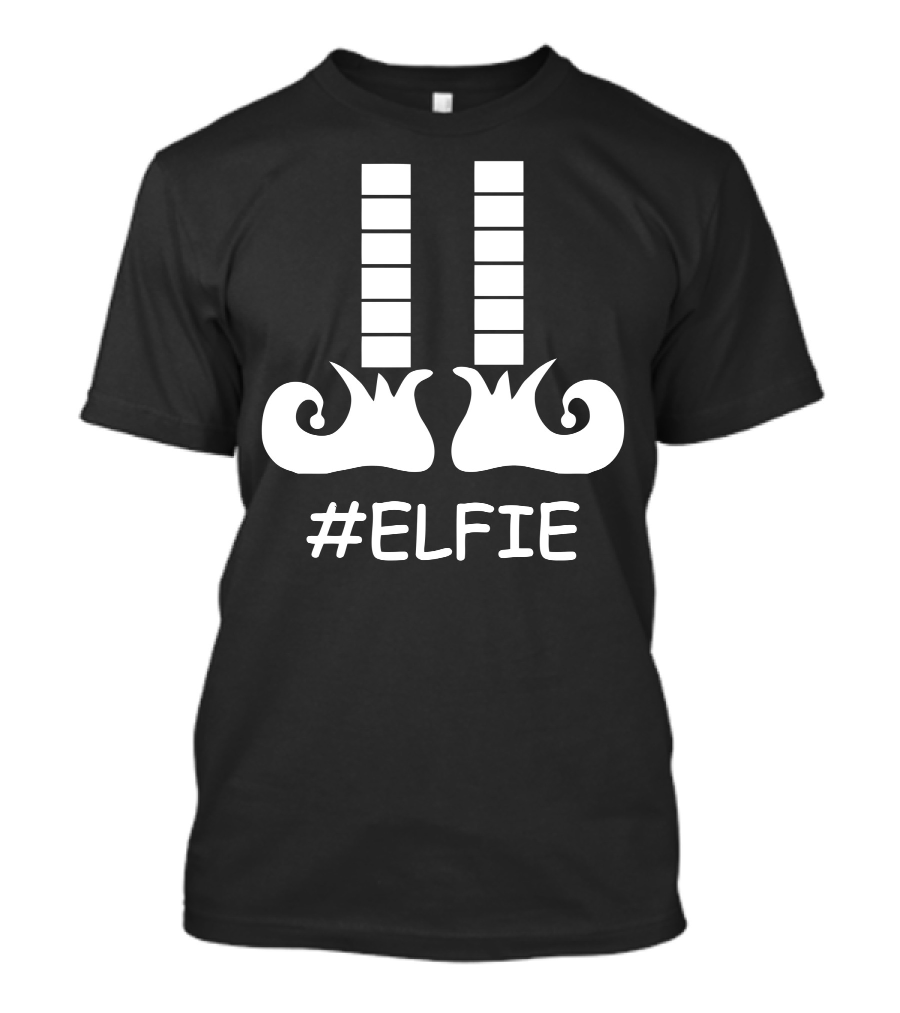 ELFIE Christmas Elf Feet Striped Socks T-Shirt
