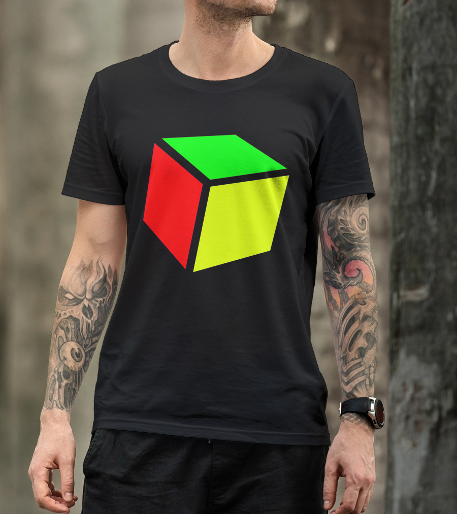 3 Color Cube Red Green Yellow T-Shirt