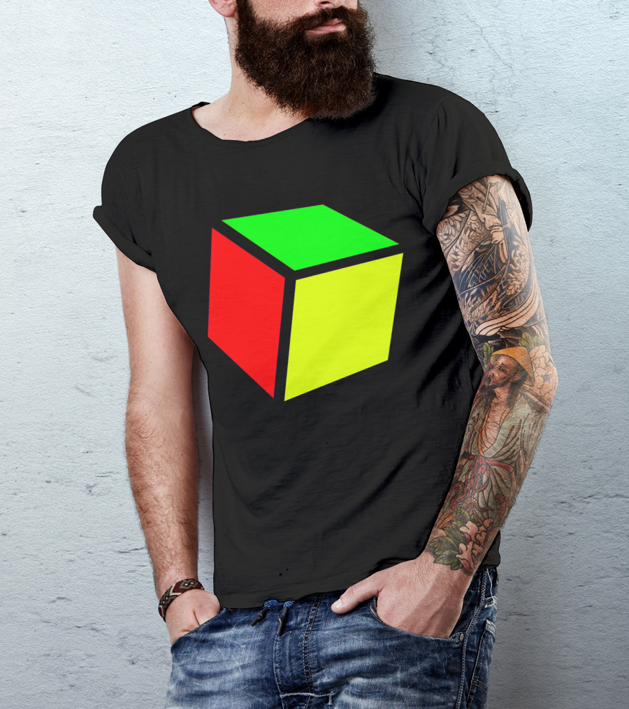 3 Color Cube Red Green Yellow T-Shirt