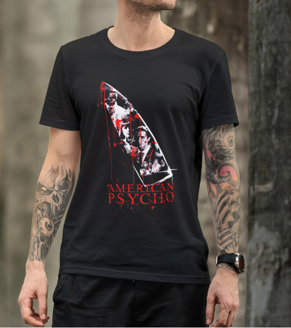 American Psycho Movie Bale Blood-Red Thriller Horror T-Shirt