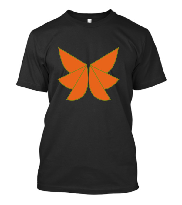 Orange Geometric Butterfly Shape T-Shirt