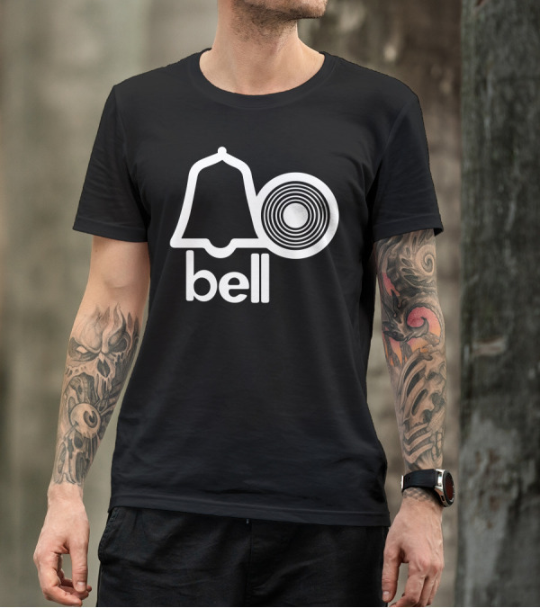 Bell Logo Circle Design White T-Shirt