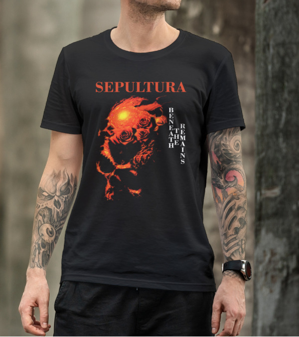 Sepultura Beneath The Remains Roses Skull T-Shirt