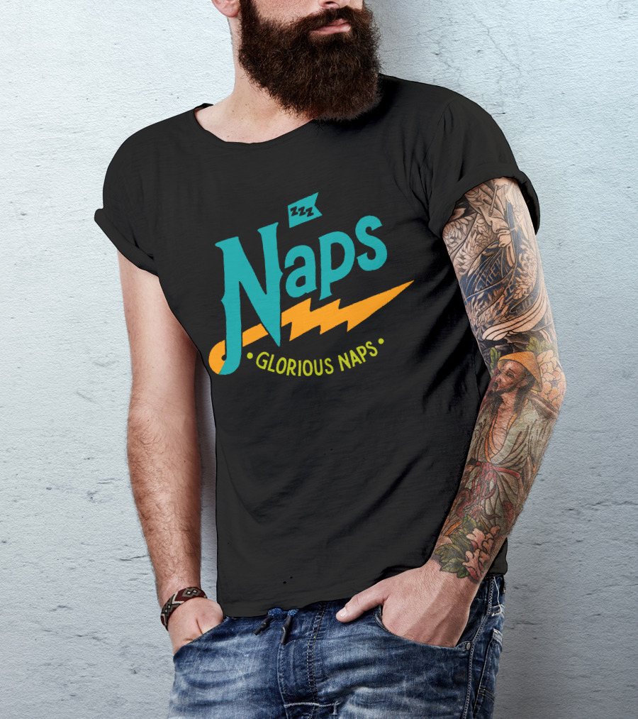 Naps Zzz Glorious Naps Lightning Bolt T-Shirt