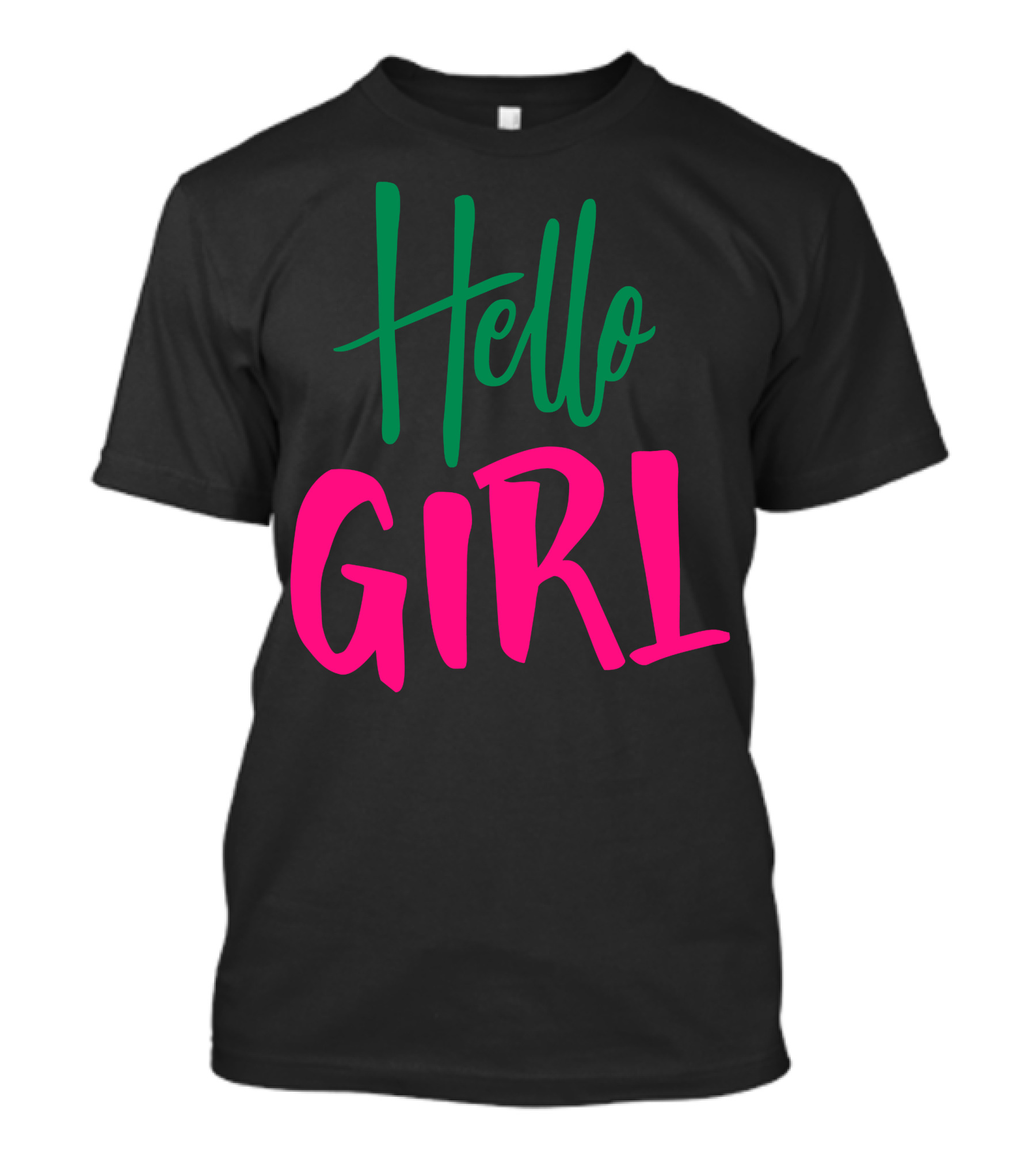Hello Girl Bold Vibrant Text T-Shirt