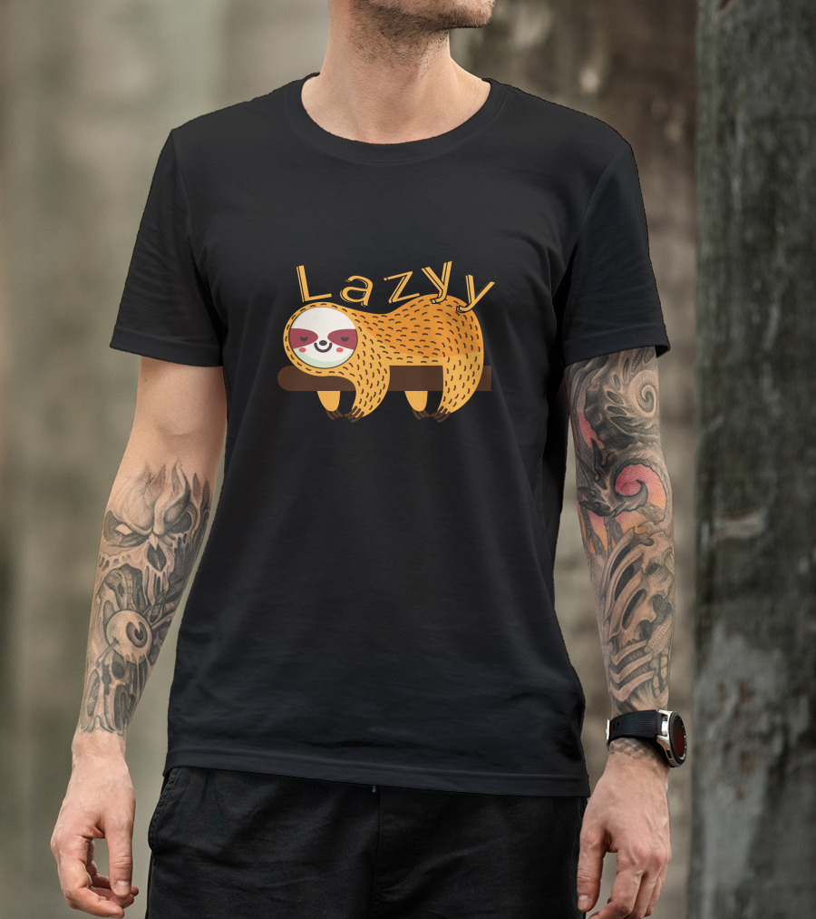 Lazyy Sloth Relaxing On Branch T-Shirt