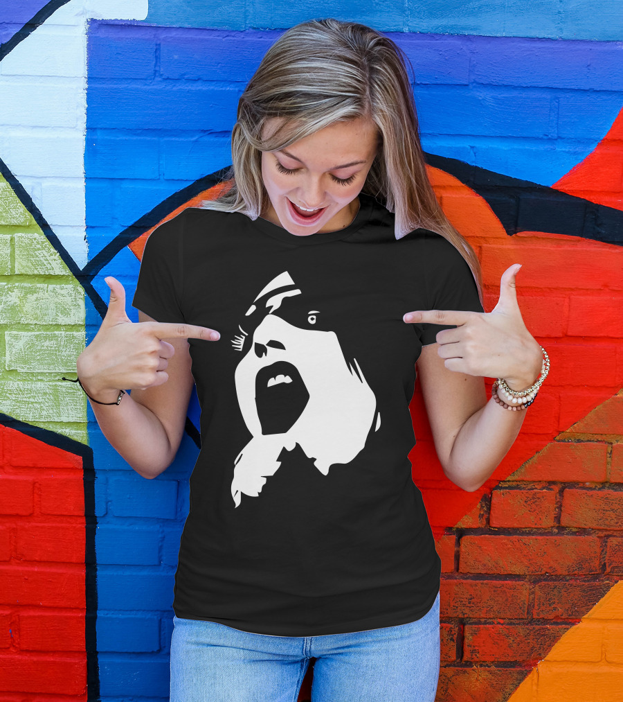 Marilyn Manson Goth Rock Music Black And White Scream Face T-Shirt