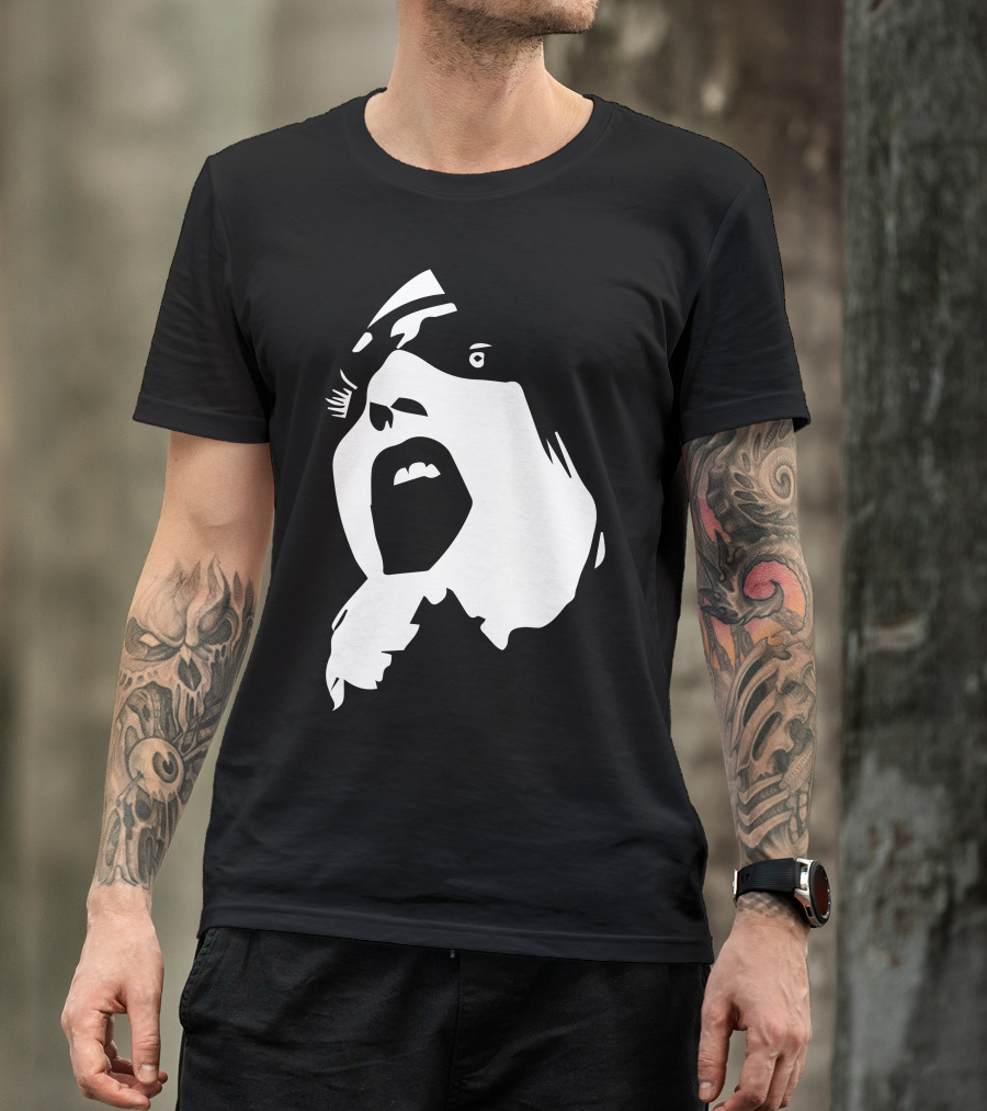 Marilyn Manson Goth Rock Music Black And White Scream Face T-Shirt