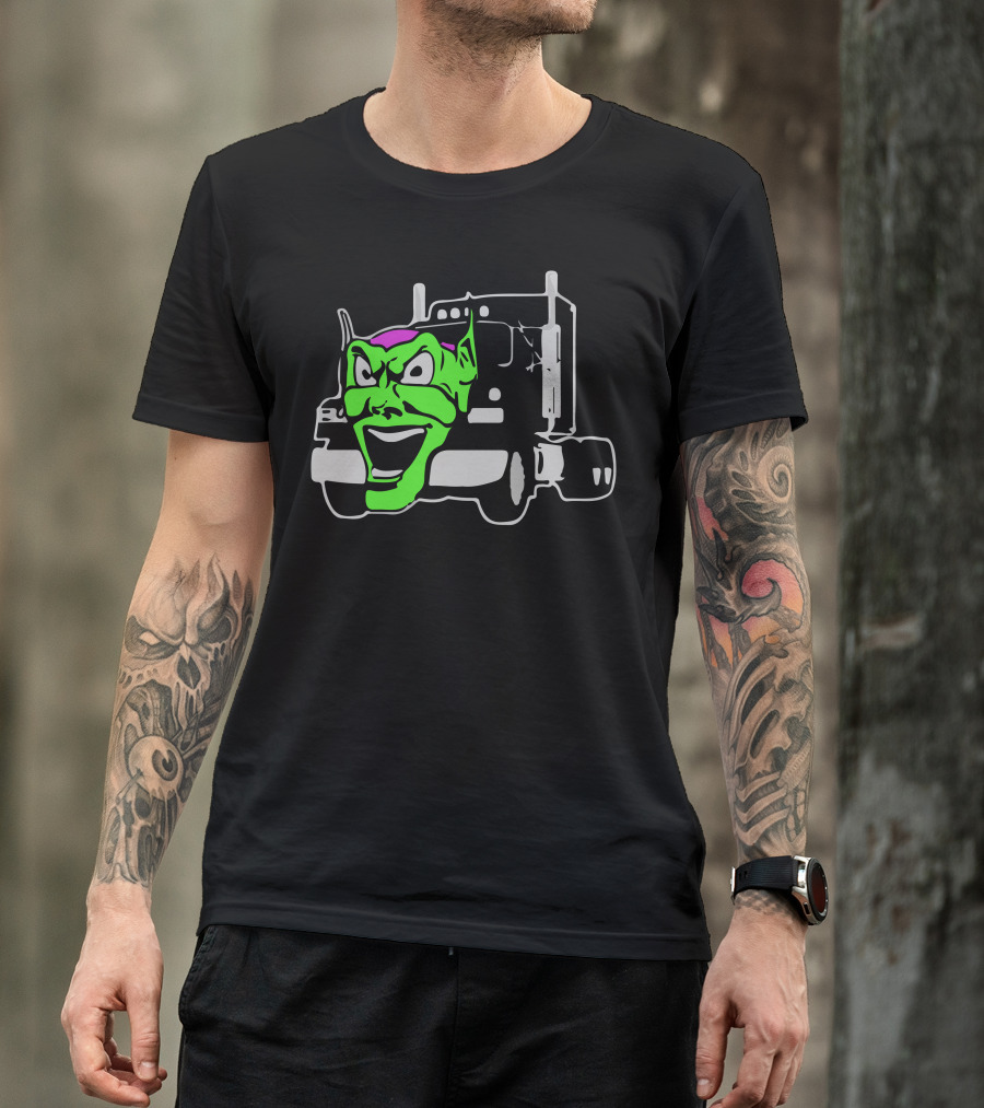 Green Goblin Face Truck Maximum Overdrive Movie T-Shirt