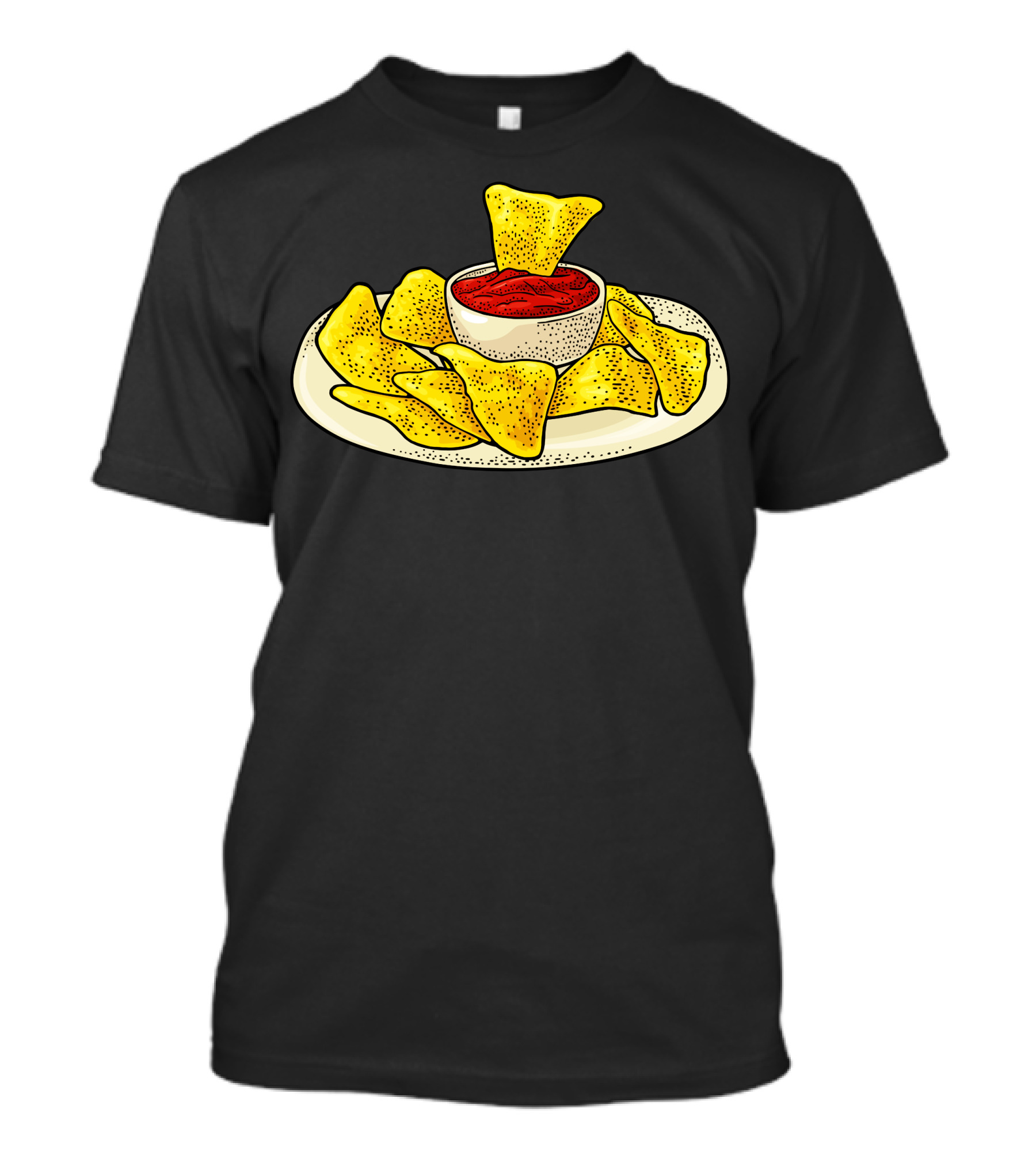 Nachos Chips With Ketchup In Bowl On Plate T-Shirt