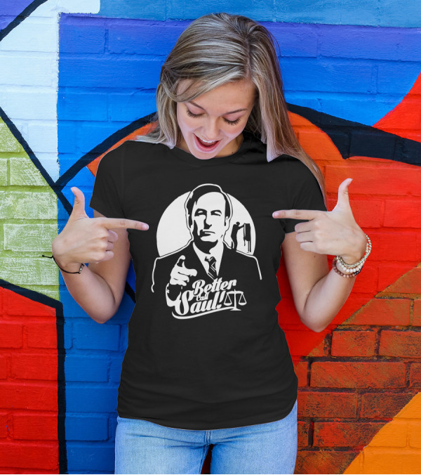 Better Call Saul Lawyer Iconic Silhouette With Scales Of Justice T-Shirt