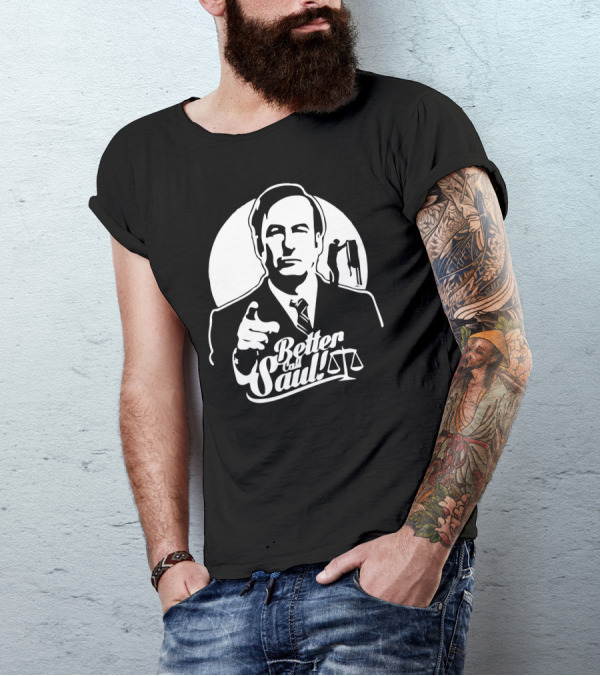 Better Call Saul Lawyer Iconic Silhouette With Scales Of Justice T-Shirt