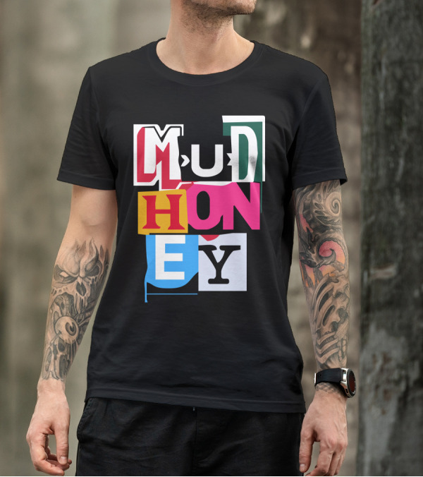 Mudhoney Colorful Bold Text Collage T-Shirt