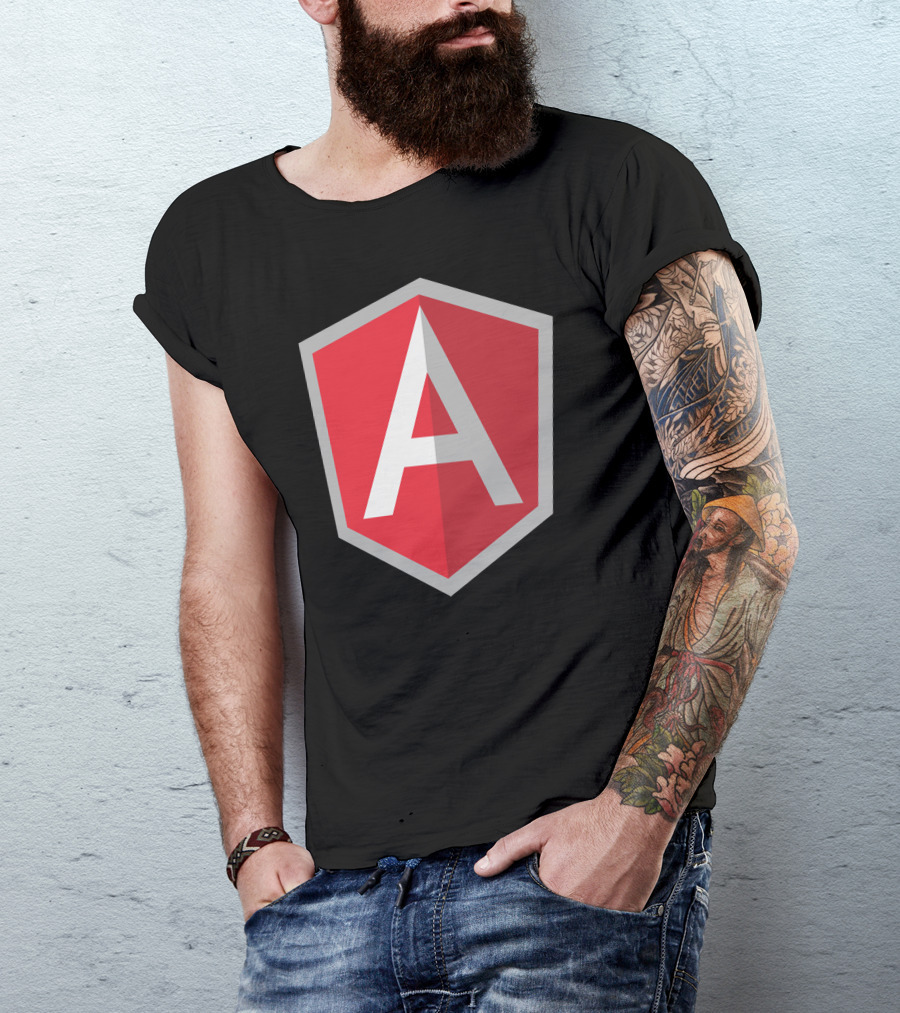 AngularJS Framework Red Shield T-Shirt