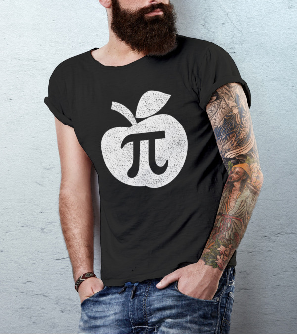 Apple Pi Day Symbol In Apple Shape T-Shirt