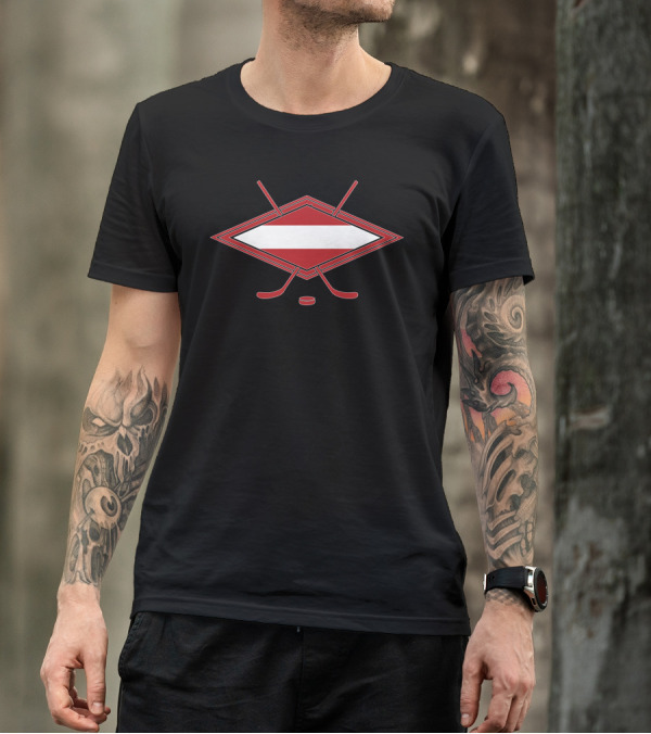 Austrian Flag Hockey Sticks Osterreich Pullover T-Shirt