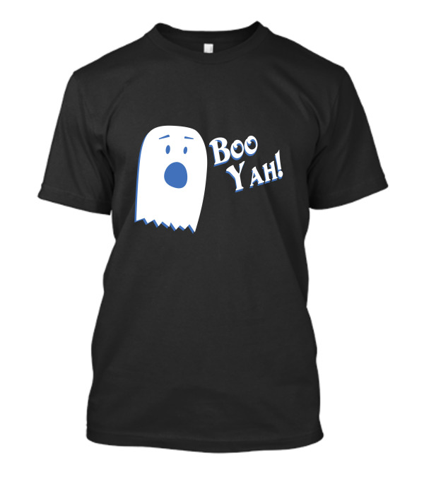 Boo Yah Ghost Expression Cartoon Spooky Fun T-Shirt