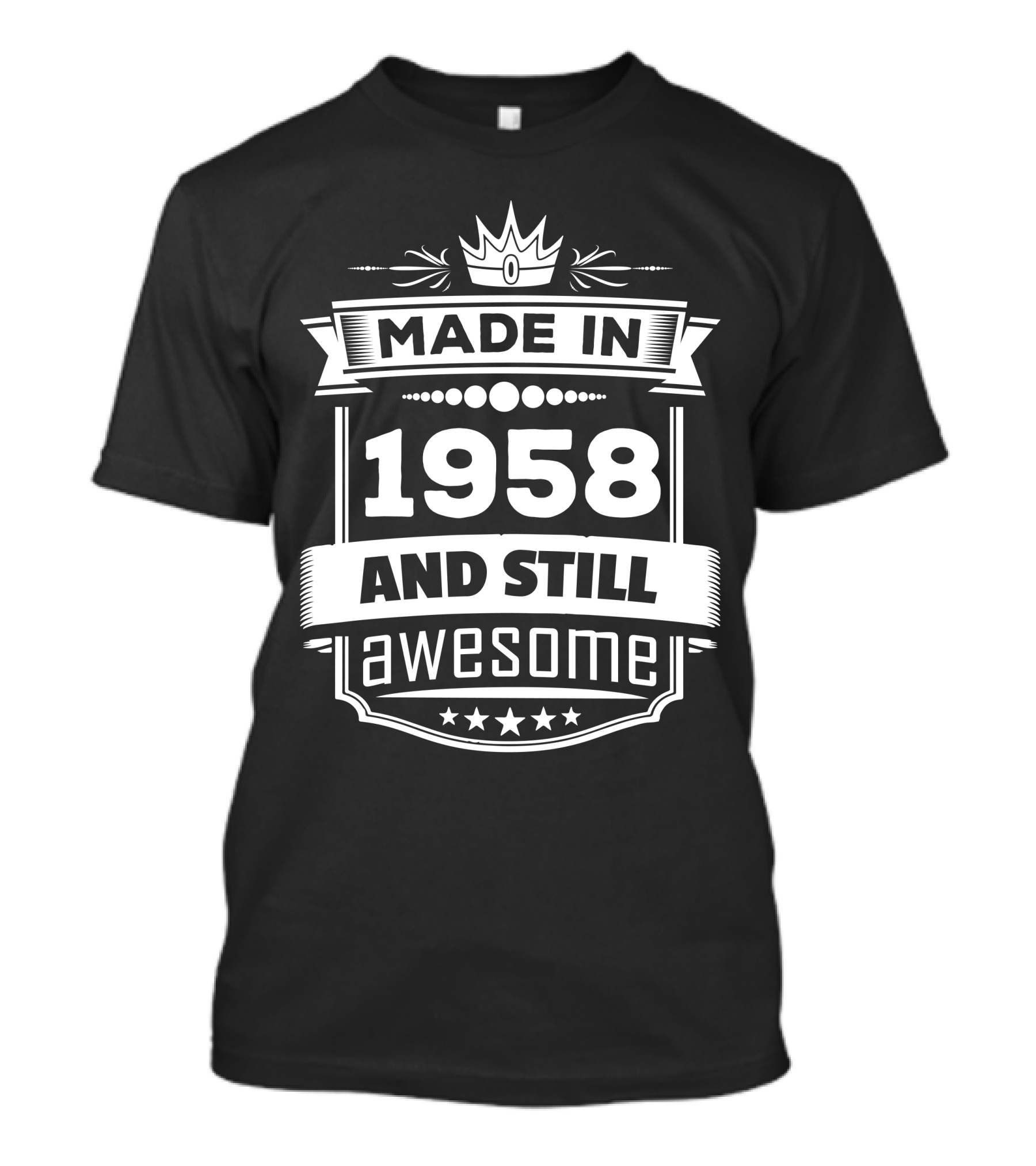 Made In 1958 And Still Awesome Vintage Crown Star T-Shirt
