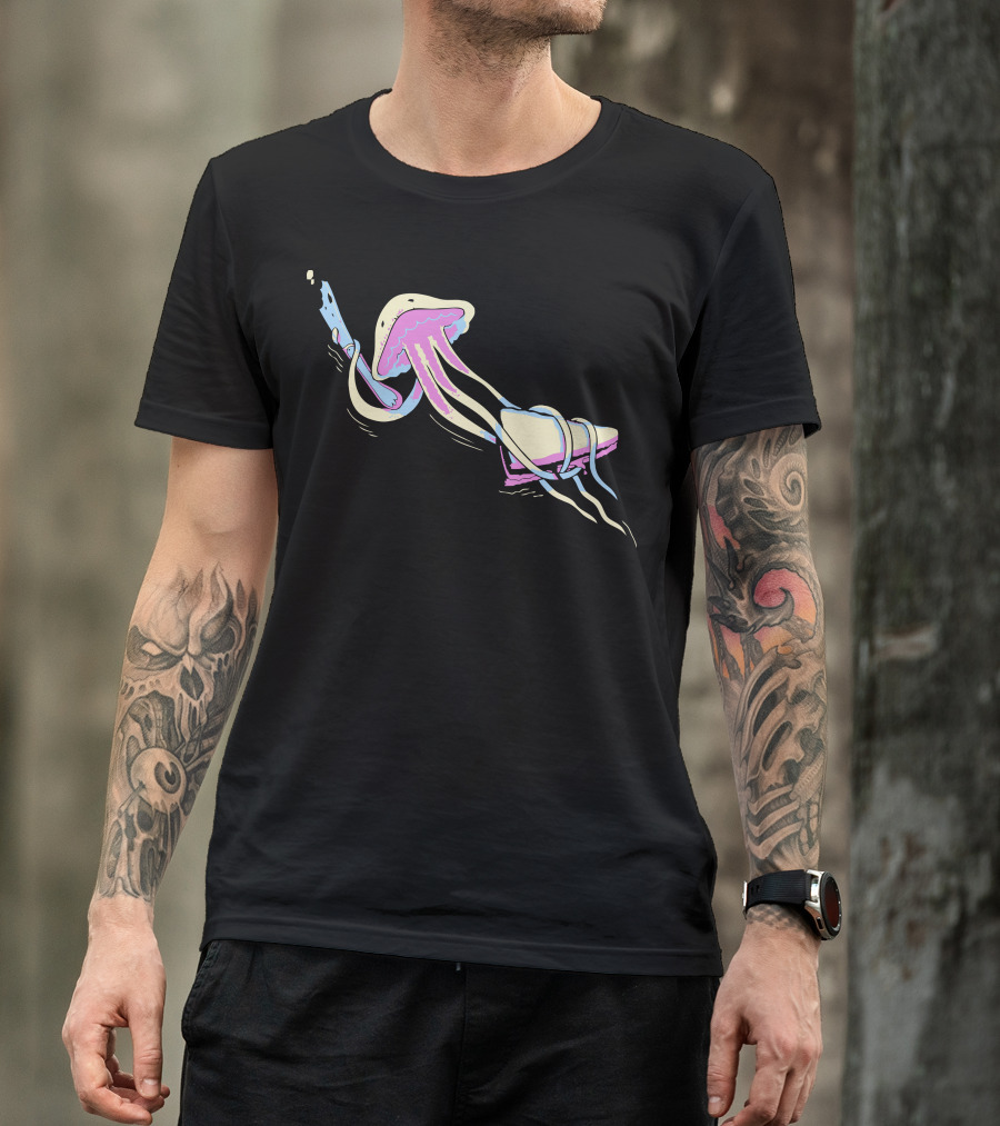 Pb And Jellyfish Underwater Sandwich Fusion T-Shirt