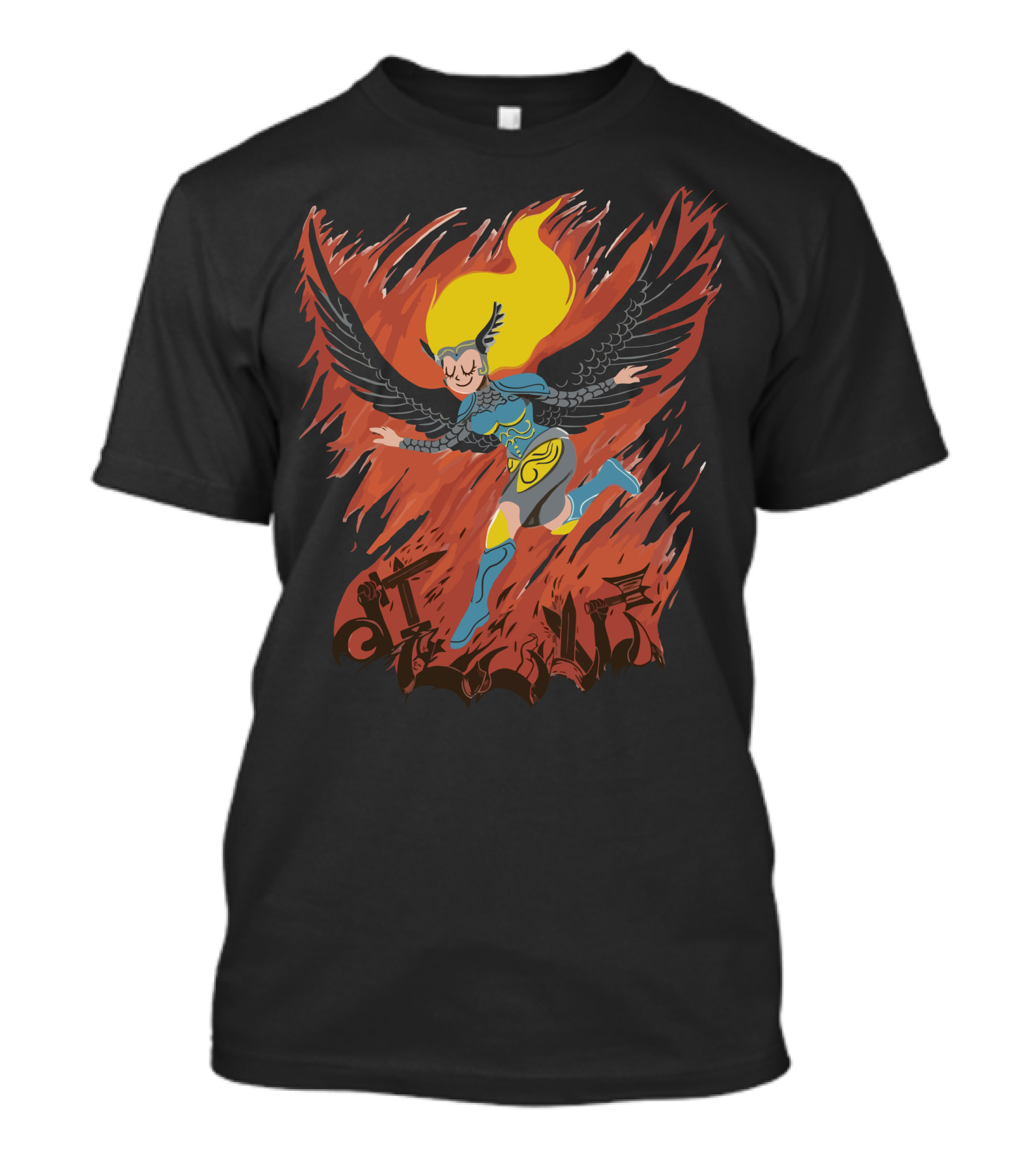 Peace During War Valkyrie Fantasy Warrior Flight T-Shirt