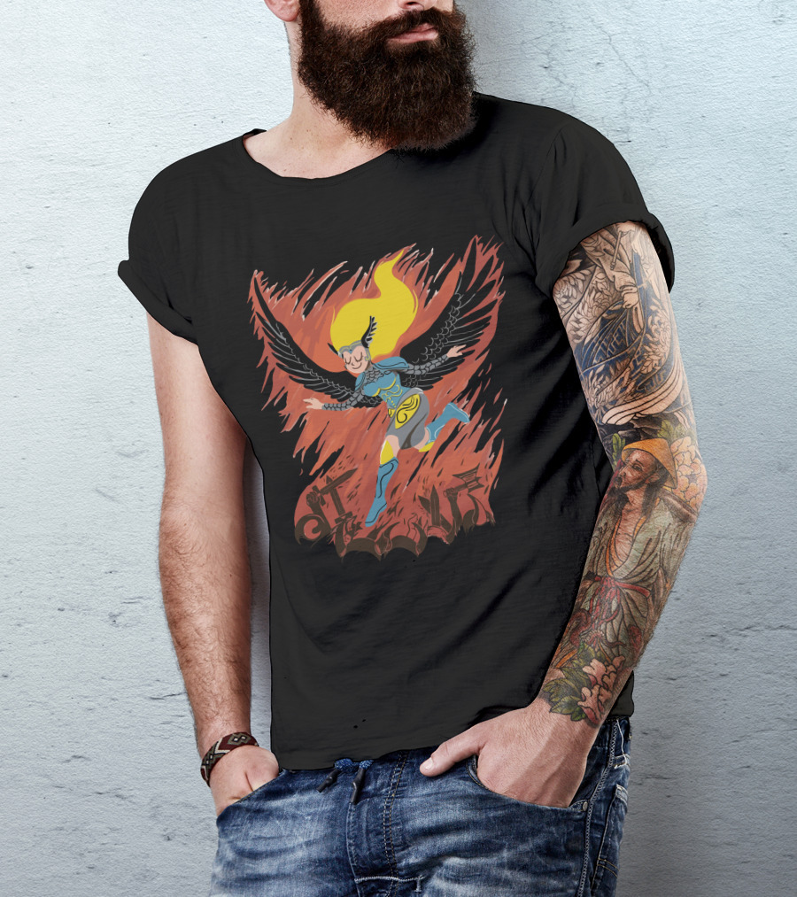Peace During War Valkyrie Fantasy Warrior Flight T-Shirt