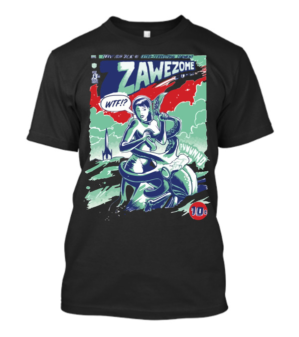 Zawesome WTF? Extra-Terrestrial Woman Pulp 11¢ T-Shirt