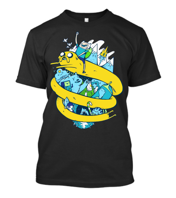 Radical Mathematical Adventure Time Characters Entwined With Jake The Dog T-Shirt