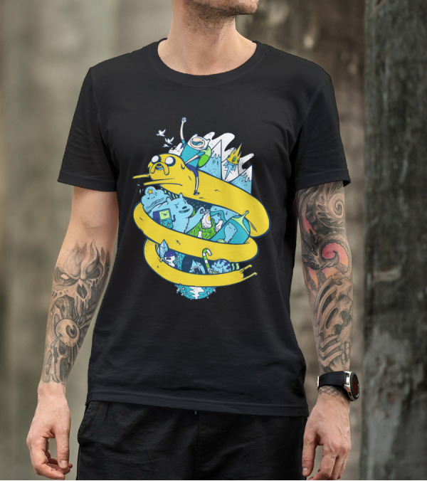 Radical Mathematical Adventure Time Characters Entwined With Jake The Dog T-Shirt