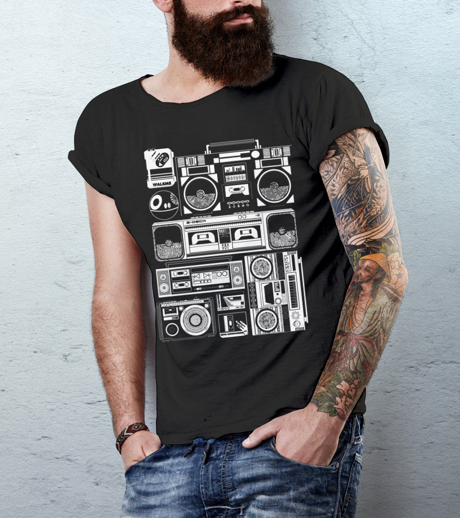 Walkman Boombox Retro Audio Collection T-Shirt